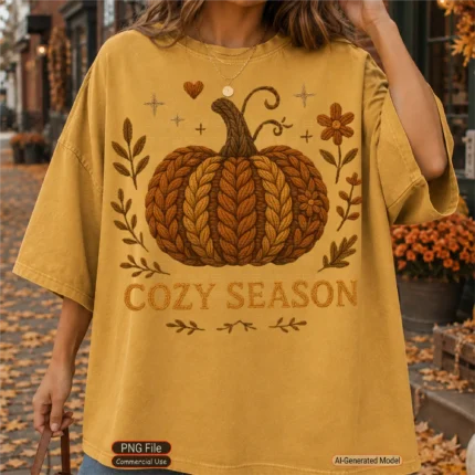 Art Joy Print Studio Cozy Season Latch Hook Yarn Crochet Pumpkin PNG.