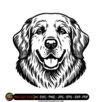 Art Joy Print Golden Retriever Head SVG