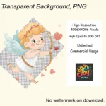 ArtJoyPrint Colorful Kawaii Cupid Clipart Bundle