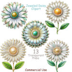 Art Joy Print Jeweled Daisy Clipart