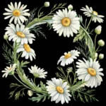 Art Joy Print Daisy Flower Floral Wreath Clipart