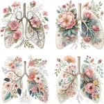 Art Joy Print Anatomical Floral Lungs Clipart