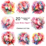 Art Joy Print Love Birds Clipart