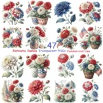 Art Joy Print Patriotic Dahlia Clipart