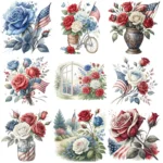 Patriotic Roses Clipart