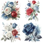 usa Roses Clipart