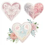 Romantic Lace Heart Clipart