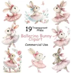 Art Joy Print Ballerina Bunny Clipart