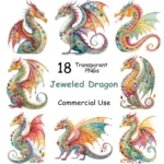 Art Joy Print Jeweled Dragon Clipart