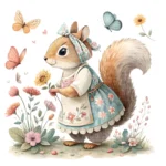 Easter Squirrel Clipart