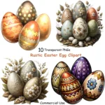 Art Joy Print Rustic Easter Egg Clipart