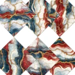 Patriotic Marble Seamless Digital Paper