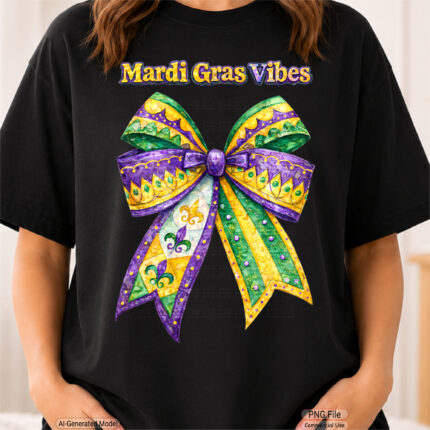 Art Joy Print Mardi Gras Bow PNG