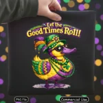 Let The Good Times Roll Mardi Gras Duck Shirt PNG