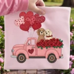 Valentine Dog Shirt PNG