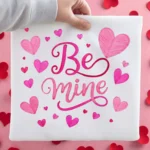 Art Joy Print Be Mine Shirt PNG Yarn Letter Style