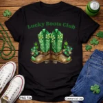 Art Joy Print Lucky Boots Club Shirt PNG