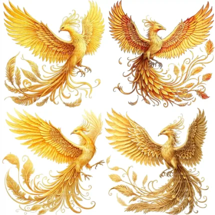 Golden Phoenix Clipart