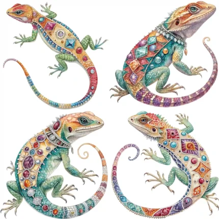 Art Joy Print Jeweled Lizard Clipart