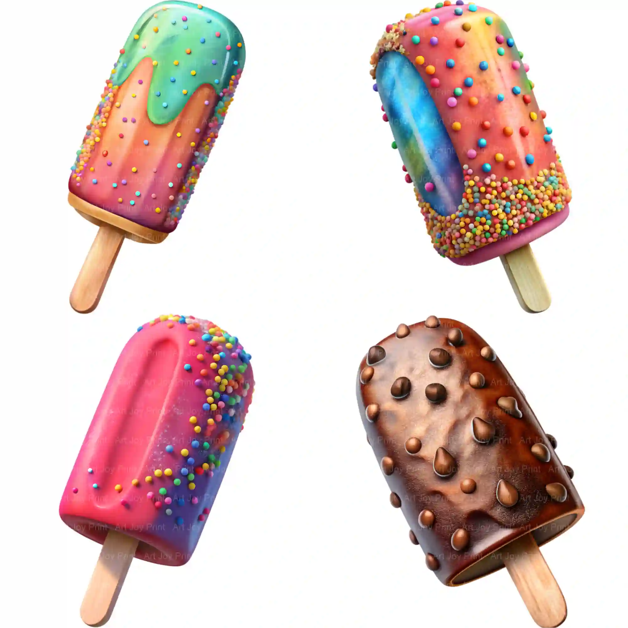 Art Joy Print Ice Cream Clipart Bundle