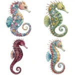 Art Joy Print Jeweled Seahorse Clipart