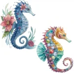 Jeweled Seahorse Clipart