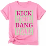 Art Joy Print Kick The Dang Ball Stripes Shirt PNG