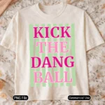 Art Joy Print Kick The Dang Ball Stripes Shirt PNG