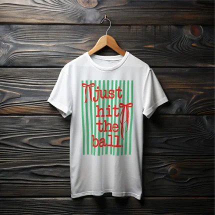 Art Joy Print Just Hit The Ball Bow Stripes Shirt PNG