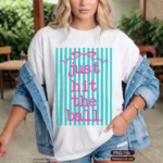Art Joy Print Just Hit The Ball Stripes Shirt PNG