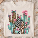 Art Joy Print Western Cactus Shirt PNG