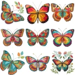ArtJoyPrint Embroidery Butterfly Clipart