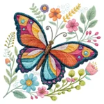 ArtJoyPrint Embroidery Butterfly Clipart