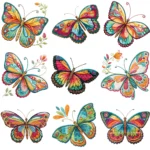 Art Joy Print Embroidery Butterfly Clipart